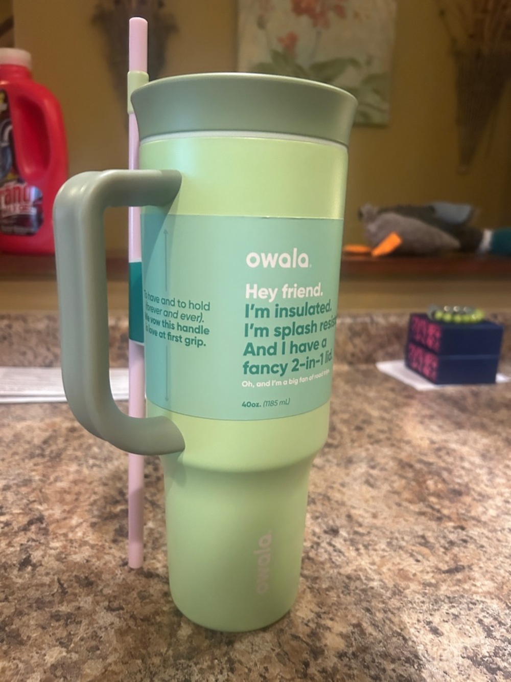 Owala 40oz Insulated Travel Tumbler in Mint Green BRAND NEW